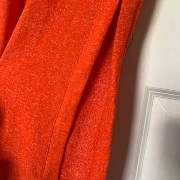 Anthropologie Daily Practice Vibrant Orange Long Sleeve So Soft Dress - Picture 11 of 11